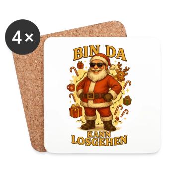 I'm ready to go Santa - Coasters (set of 4) - white - Front