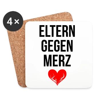 PARENTS AGAINST MERZ - Coasters (set of 4) - white - Front