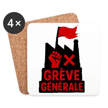 General Strike - Union - Coasters (set of 4) - white - Front