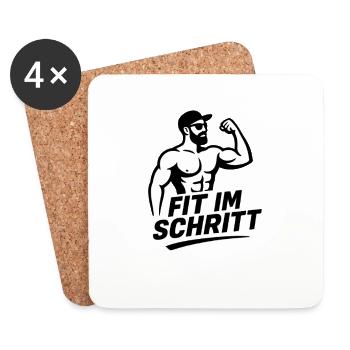 Fueled by Protein and Rage  - Untersetzer (4er-Set) - Weiß - Vorne