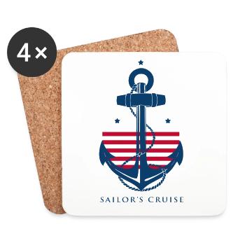 sailor - Coasters (set of 4) - white - Front