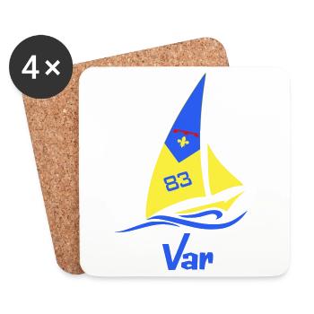 Voilier Var 83 - Dessous de verre (lot de 4) - blanc - Devant