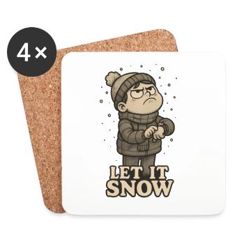 Noël Dire Noël Drôle Drôle Humour - Dessous de verre (lot de 4) - blanc - Devant