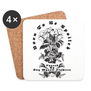 NÉS POUR ÊTRE GÂTÉS - Dessous de verre (lot de 4) - blanc - Devant