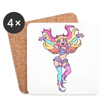 Star Butterfly Rainbow Hero - Untersetzer (4er-Set) - Weiß - Vorne
