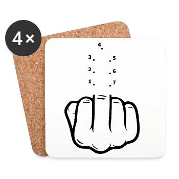 Relie les points... Mais s’il te plaît, seulement dans ma tête. - Dessous de verre (lot de 4) - blanc - Devant