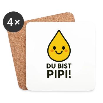 Yellow Drop - Dessous de verre (lot de 4) - blanc - Devant