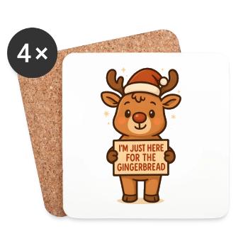Gingerbread Man Gingerbread Gingerbread Men Gift - Coasters (set of 4) - white - Front