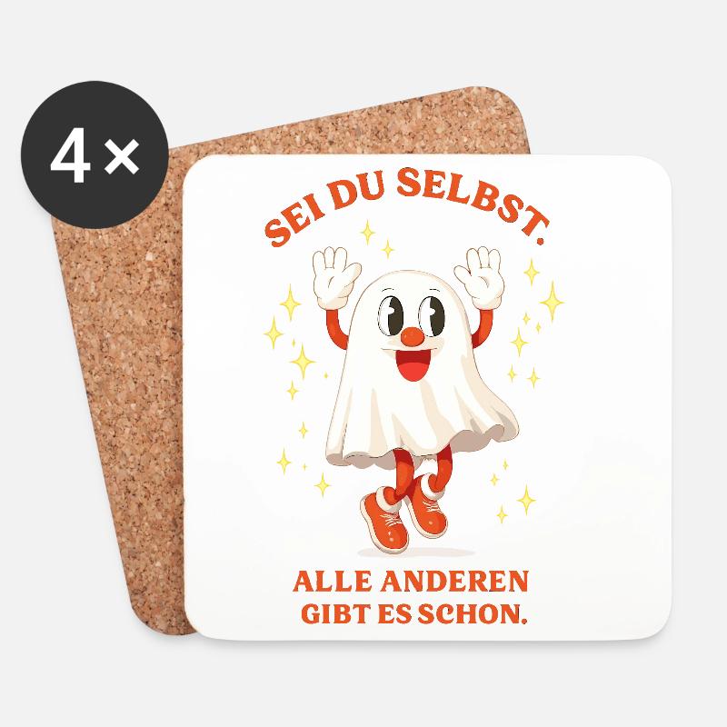 Sei Du Selbst Glitzernder Geist - Untersetzer (4er-Set) - Weiß