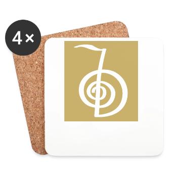 Reiki Meister Reiki Symbol Reiki - Untersetzer (4er-Set) - Weiß - Vorne