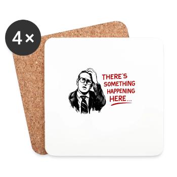 Noir Note – Man in Suit - Coasters (set of 4) - white - Front