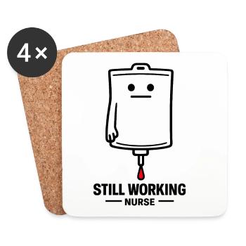 Still Working Nurse - Coasters (set of 4) - white - Front