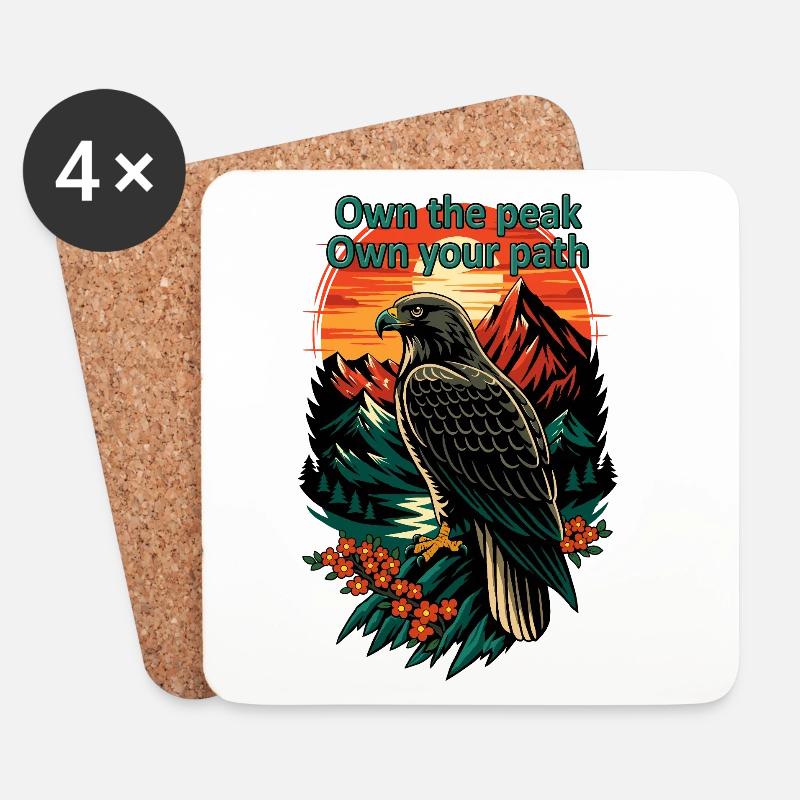 Besitze den Peak Eagle Path - Untersetzer (4er-Set) - Weiß