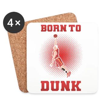 Born to Dunk – Basketball Saying - Coasters (set of 4) - white - Front