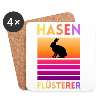 Bunny Whisperer - Coasters (set of 4) - white - Front