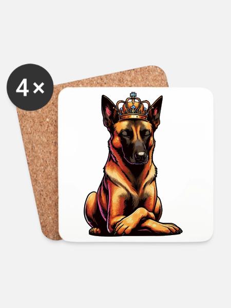 Malinois Belgian Shepherd Malinois Owner - Coasters (set of 4) - white