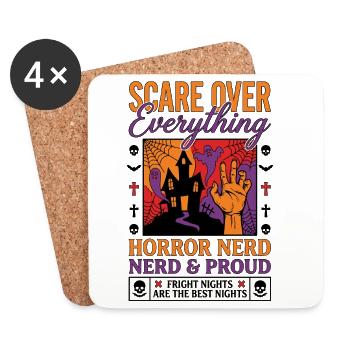 Horreur Nerd Pride Design - Dessous de verre (lot de 4) - blanc - Devant