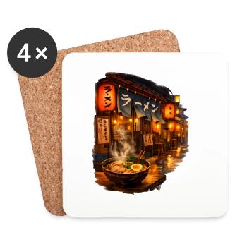 Le ramen, c’est la vie - Dessous de verre (lot de 4) - blanc - Devant