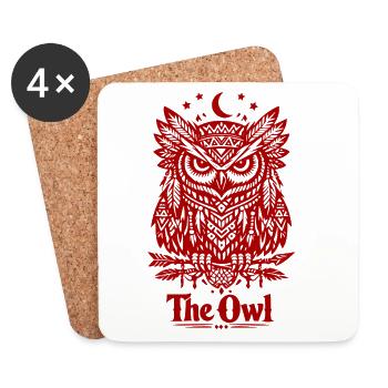 The Owl - Untersetzer (4er-Set) - Weiß - Vorne