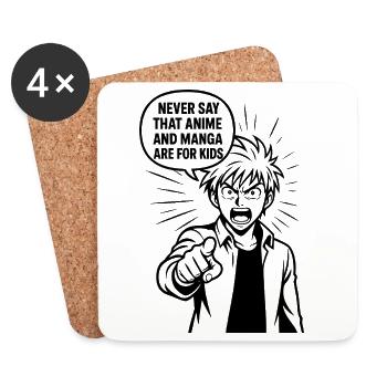 Anime Manga Otaku - Dessous de verre (lot de 4) - blanc - Devant