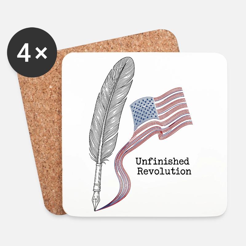 Unfinished Revolution - Untersetzer (4er-Set) - Weiß