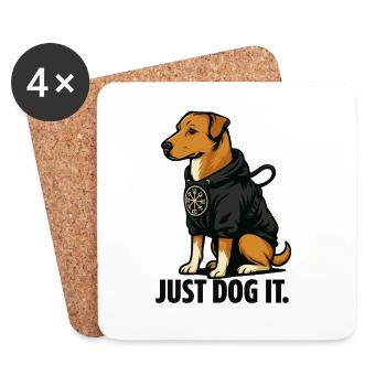 Just Dog It - Coasters (set of 4) - white - Front