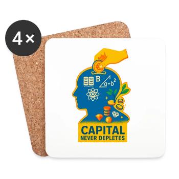 Capital Sparks Knowledge - Coasters (set of 4) - white - Front