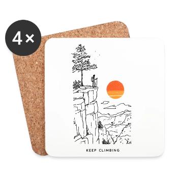 Cercle du Soleil Couchant - Dessous de verre (lot de 4) - blanc - Devant
