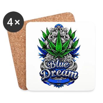 Blue Dream - Dessous de verre (lot de 4) - blanc - Devant