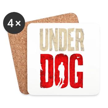 Under Dog - Coasters (set of 4) - white - Front
