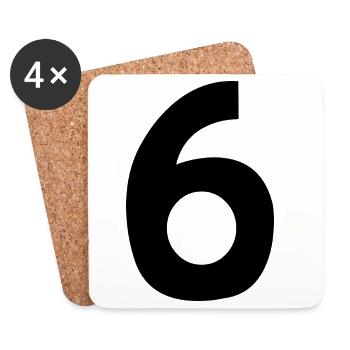 6 Sexc - Untersetzer (4er-Set) - Weiß - Vorne