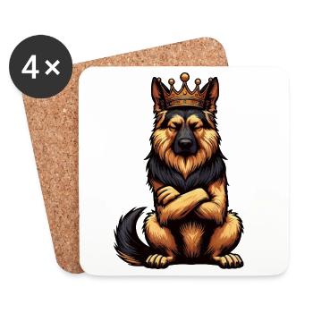 German Shepherd Shepherd Dogs Shepherd Dogs - Coasters (set of 4) - white - Front