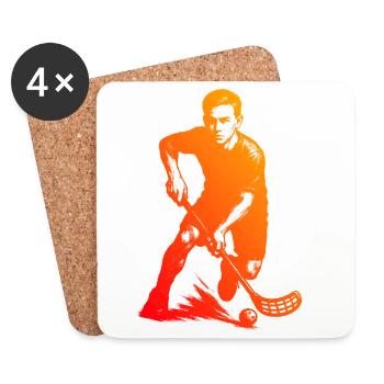 Cool floorball inspiration - Coasters (set of 4) - white - Front