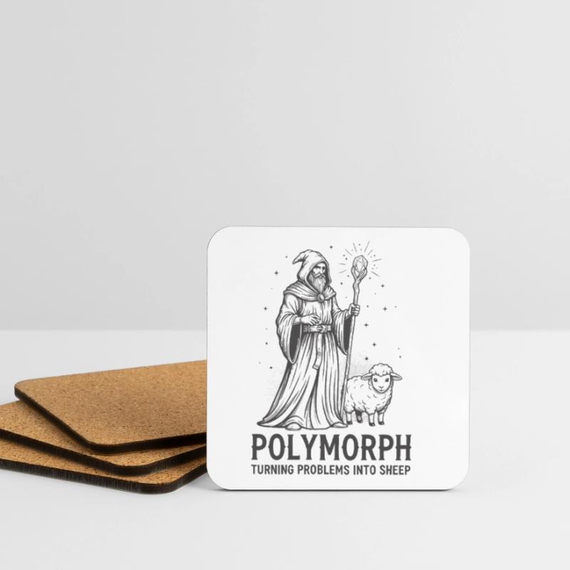 Polymorph Wizard – Turning Problems into Sheep Dessous de verre (lot de 4)