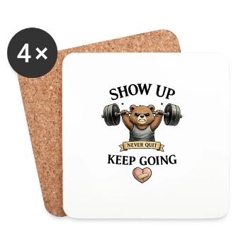 Keep Going - Untersetzer (4er-Set) - Weiß - Vorne
