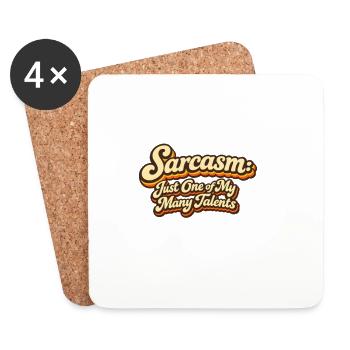 Sarcasm just one of my many talents Sarkasmus - Coasters (set of 4) - white - Front