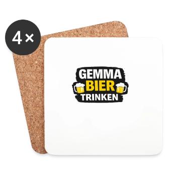 Gemma Beer Drinking - Coasters (set of 4) - white - Front