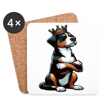 Appenzeller Mountain Dog Mountain Dog Mountain Dog Mother - Coasters (set of 4) - white - Front