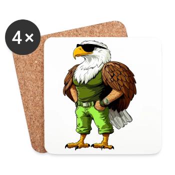 Aigle Cool - Dessous de verre (lot de 4) - blanc - Devant
