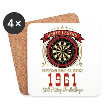T-shirt Darts anniversaire 1961, Darts Legend Shirt - Dessous de verre (lot de 4) - blanc - Devant