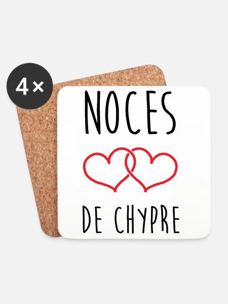 Wedding of Cyprus 6 Years Wedding - Coasters (set of 4) - white