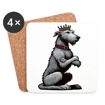 Irischer Wolfshund Wolfshundbesitzer Wolfshundfan - Untersetzer (4er-Set) - Weiß - Vorne