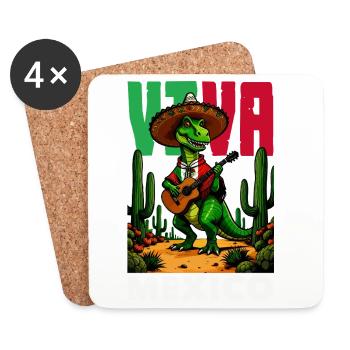 Mexiko Stolz & Heimat Mexikaner Mexico Flagge - Untersetzer (4er-Set) - Weiß - Vorne