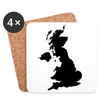 Angleterre - Dessous de verre (lot de 4) - blanc - Devant