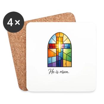 Er ist auferstanden Glaube He Is Risen Faith - Coasters (set of 4) - white - Front