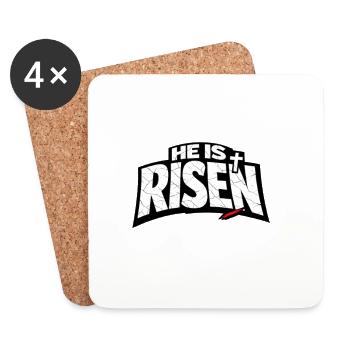 He is Risen Streetwear - Untersetzer (4er-Set) - Weiß - Vorne