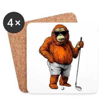 Golf Orang Utan - Untersetzer (4er-Set) - Weiß - Vorne