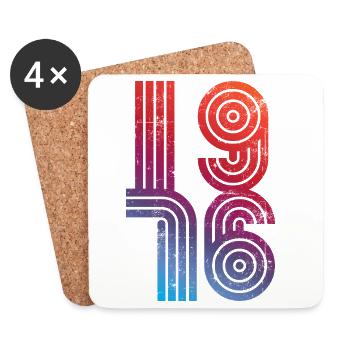 Millésime 1976 - Dessous de verre (lot de 4) - blanc - Devant