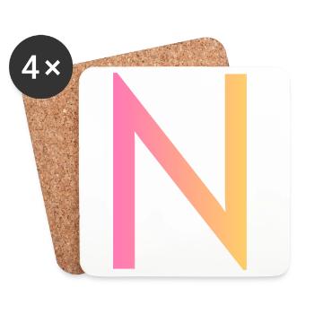 N - Coasters (set of 4) - white - Front