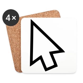 Arrow - Coasters (set of 4) - white - Front